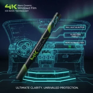 4K Nano Ceramic Windshield Film (ICE-NOVA) Max. Heat Rejection - Charcoal Shade (Front)